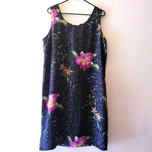AGB BYER CALIFORNIA Sleeveless Floral Black Dress